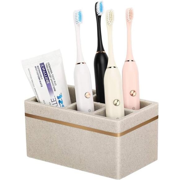 Resin Toothbrush Holder Electric Toothbrush Holder Storage Stand Organizer - Picture 7 of 7